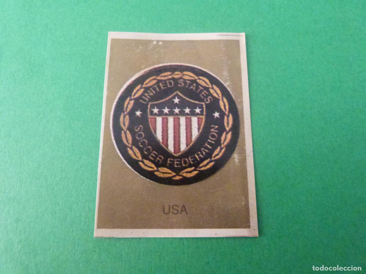 Cromos de f&uacute;tbol: CROMO FUTBOL ESCUDO ESTADOS UNIDOS DESPEGADO MUNDIAL ITALIA 90 REYAUCA