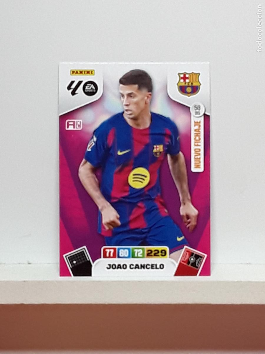 Fu&szlig;ball-Sticker: ADRENALYN 2025 2026 25 26 ALBUM PANINI LIGA N 58BIS 58 BIS BARCELONA JOAO CANCELO