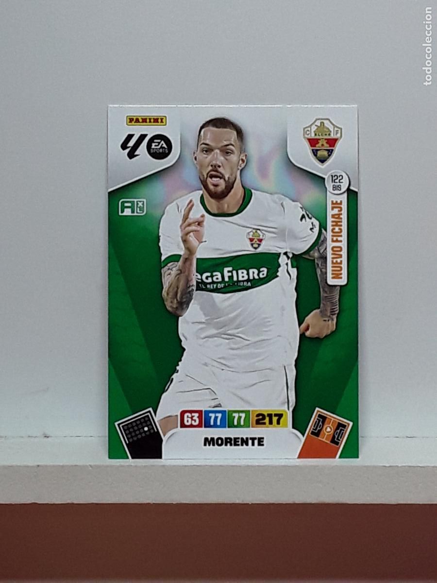 Cromos de f&uacute;tbol: ADRENALYN 2025 2026 25 26 ALBUM PANINI LIGA N 122BIS 122 BIS ELCHE MORENTE