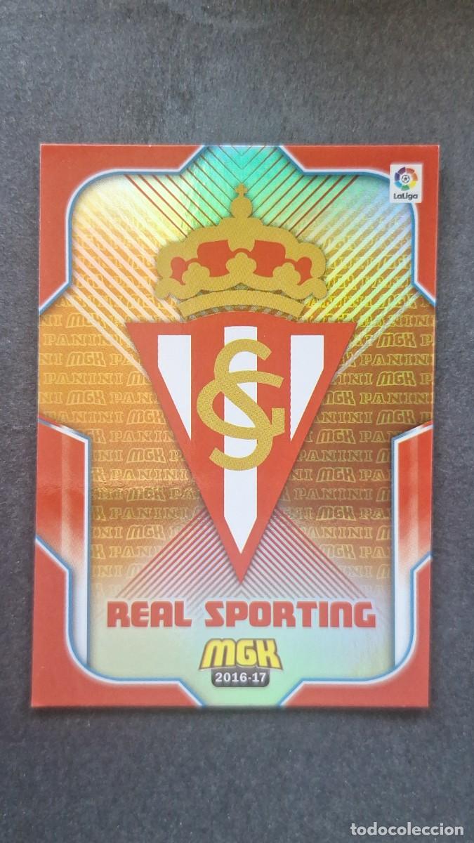 Cromos de f&uacute;tbol: L1 ESCUDO SPORTING DE GIJON 460 PANINI MEGACRACKS 2016 2017 16 17