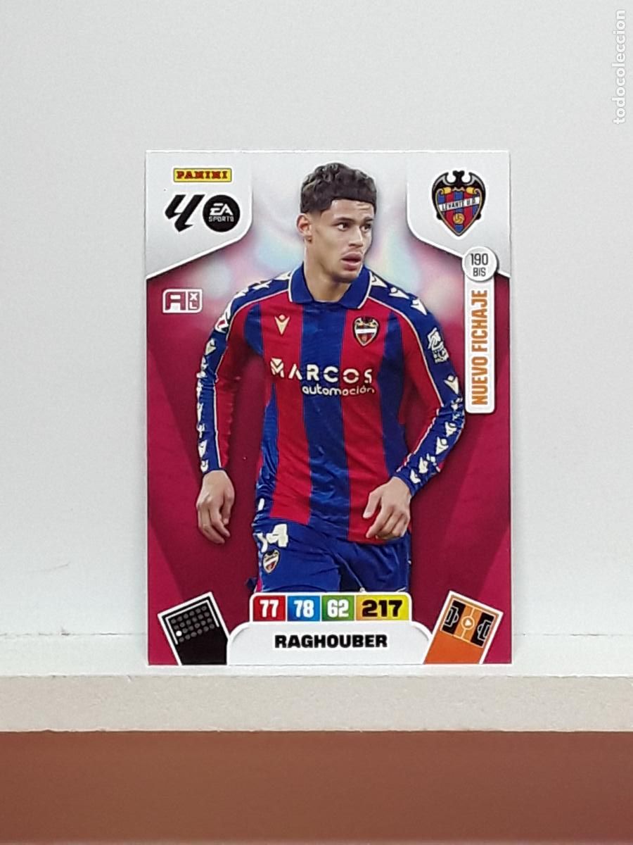 Cromos de f&uacute;tbol: ADRENALYN 2025 2026 25 26 ALBUM PANINI LIGA N 180BIS 180 BIS LEVANTE RAGHOUBER