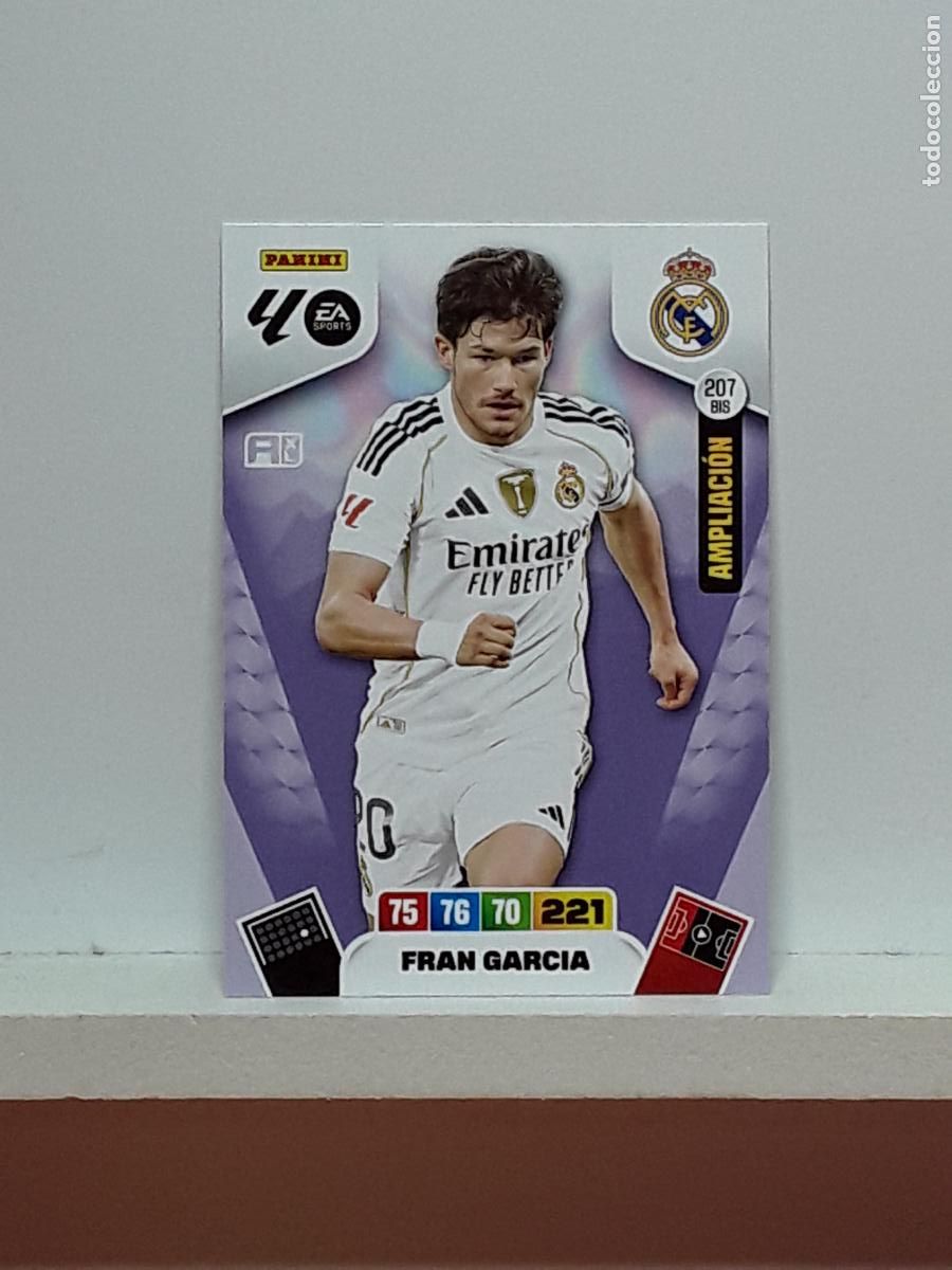 Cromos de f&uacute;tbol: ADRENALYN 2025 2026 25 26 ALBUM PANINI LIGA N 207BIS 207 BIS REAL MADRID FRAN GARCIA