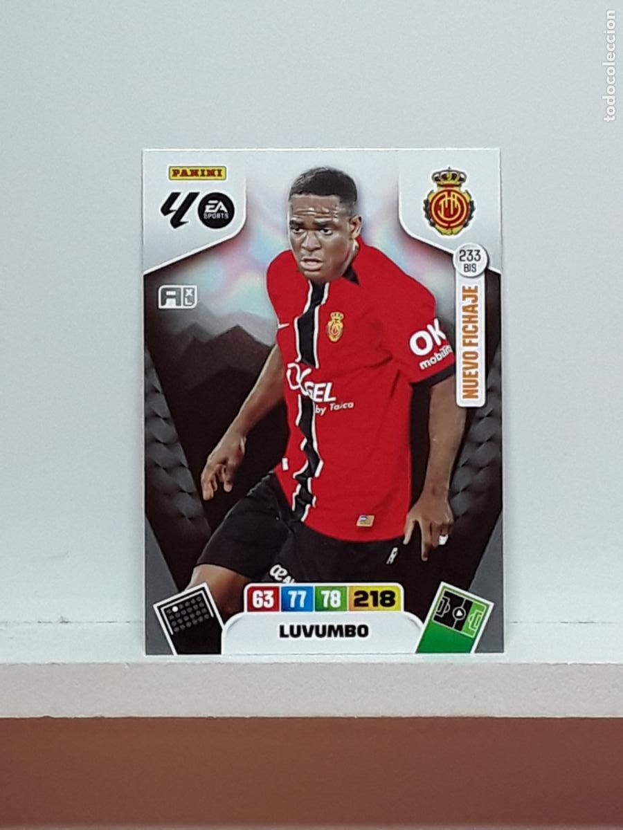 Cromos de f&uacute;tbol: ADRENALYN 2025 2026 25 26 ALBUM PANINI LIGA N 233BIS 233 BIS MALLORCA LUVUMBO