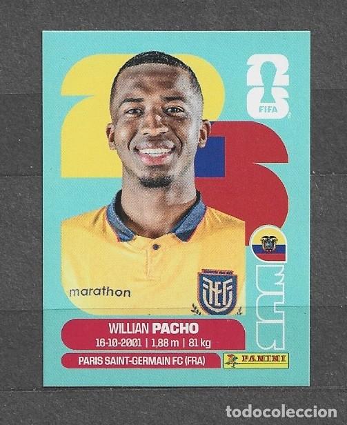 Cromos de f&uacute;tbol: Mundial 2026 - Willian Pacho - N&deg; 6 - Ecuador