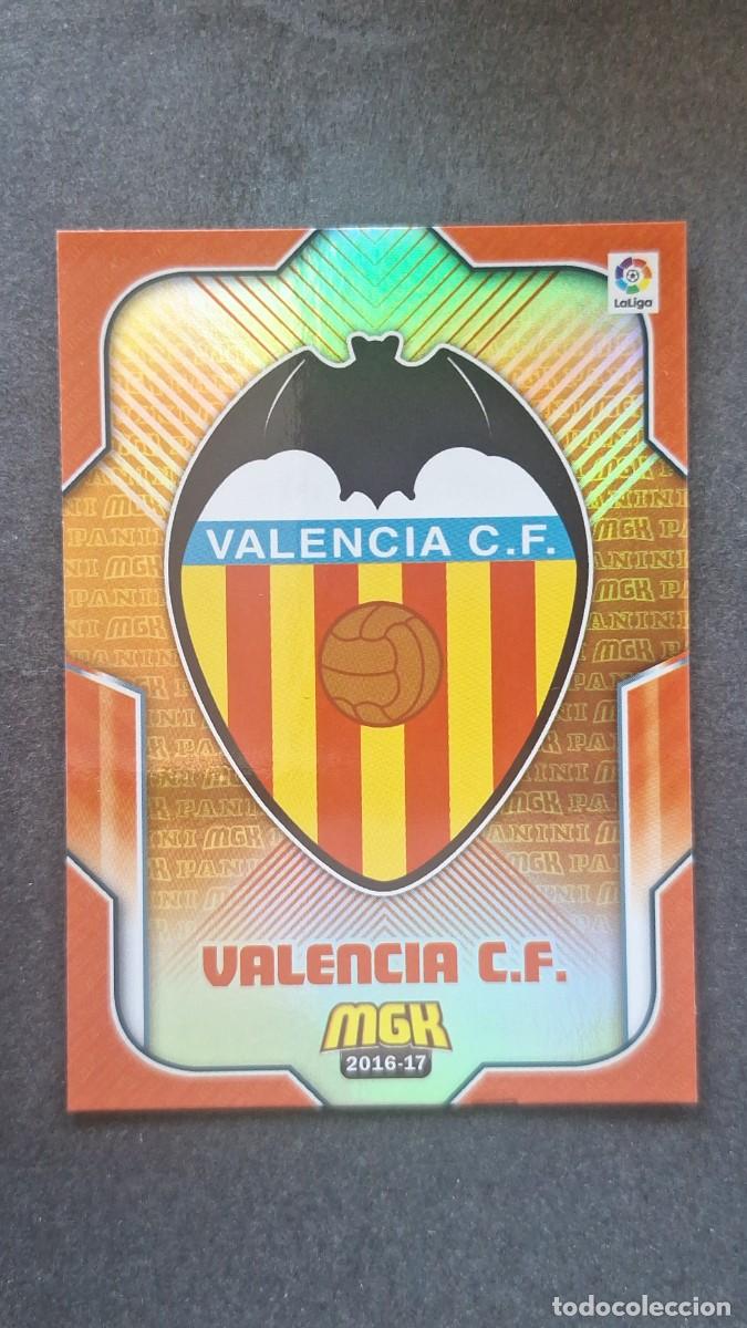 Cromos de f&uacute;tbol: L1 ESCUDO VALENCIA C. F. 487 PANINI MEGACRACKS 2016 2017 16 17