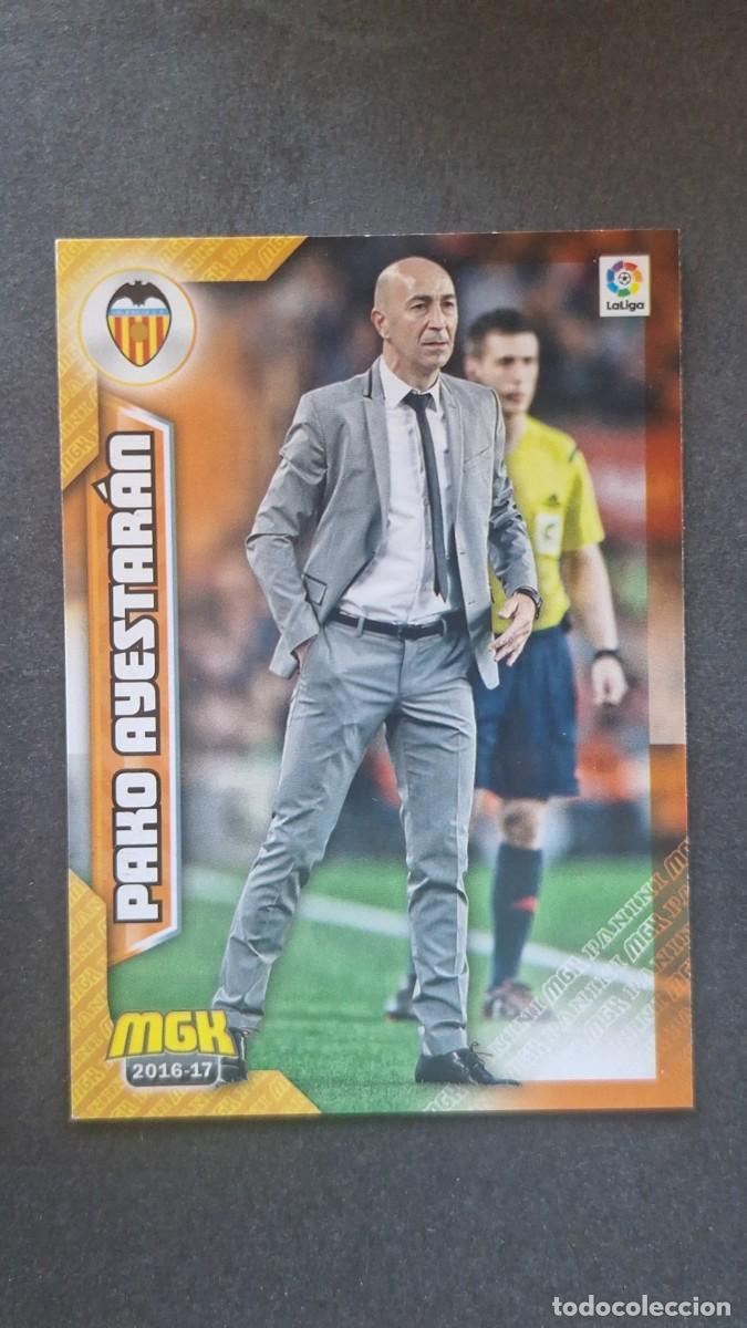 Cromos de f&uacute;tbol: L1 PAKO AYESTARAN ENTRENADOR VALENCIA C. F. 488 PANINI MEGACRACKS 2016 2017 16 17