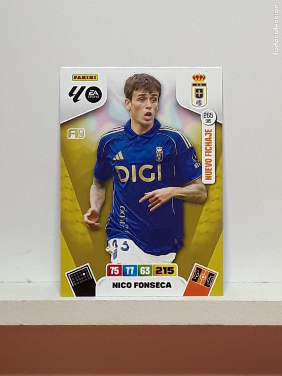 Cromos de f&uacute;tbol: ADRENALYN 2025 2026 25 26 ALBUM PANINI LIGA N 265BIS 265 BIS OVIEDO NICO FONSECA