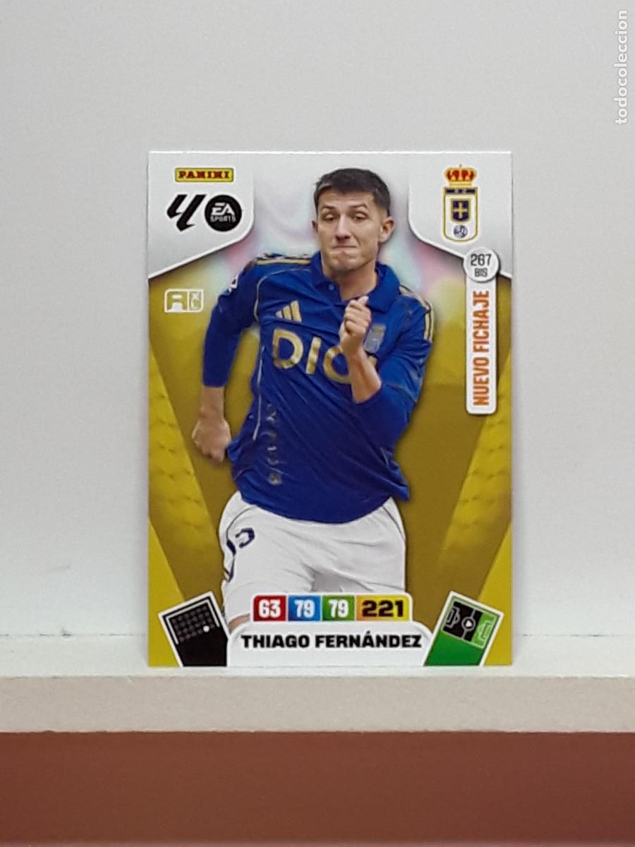 Cromos de f&uacute;tbol: ADRENALYN 2025 2026 25 26 ALBUM PANINI LIGA N 267BIS 267 BIS OVIEDO THIAGO FERNANDEZ