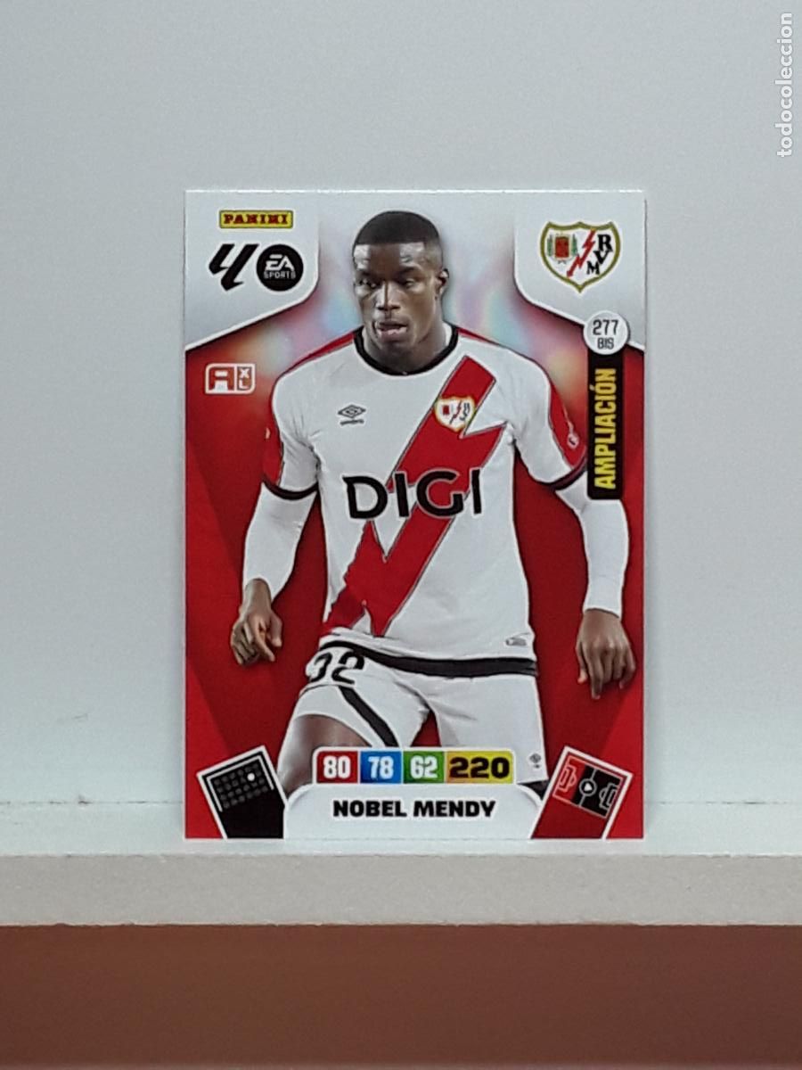 Cromos de f&uacute;tbol: ADRENALYN 2025 2026 25 26 ALBUM PANINI LIGA N 277BIS 277 BIS RAYO VALLECANO NOBEL MENDY