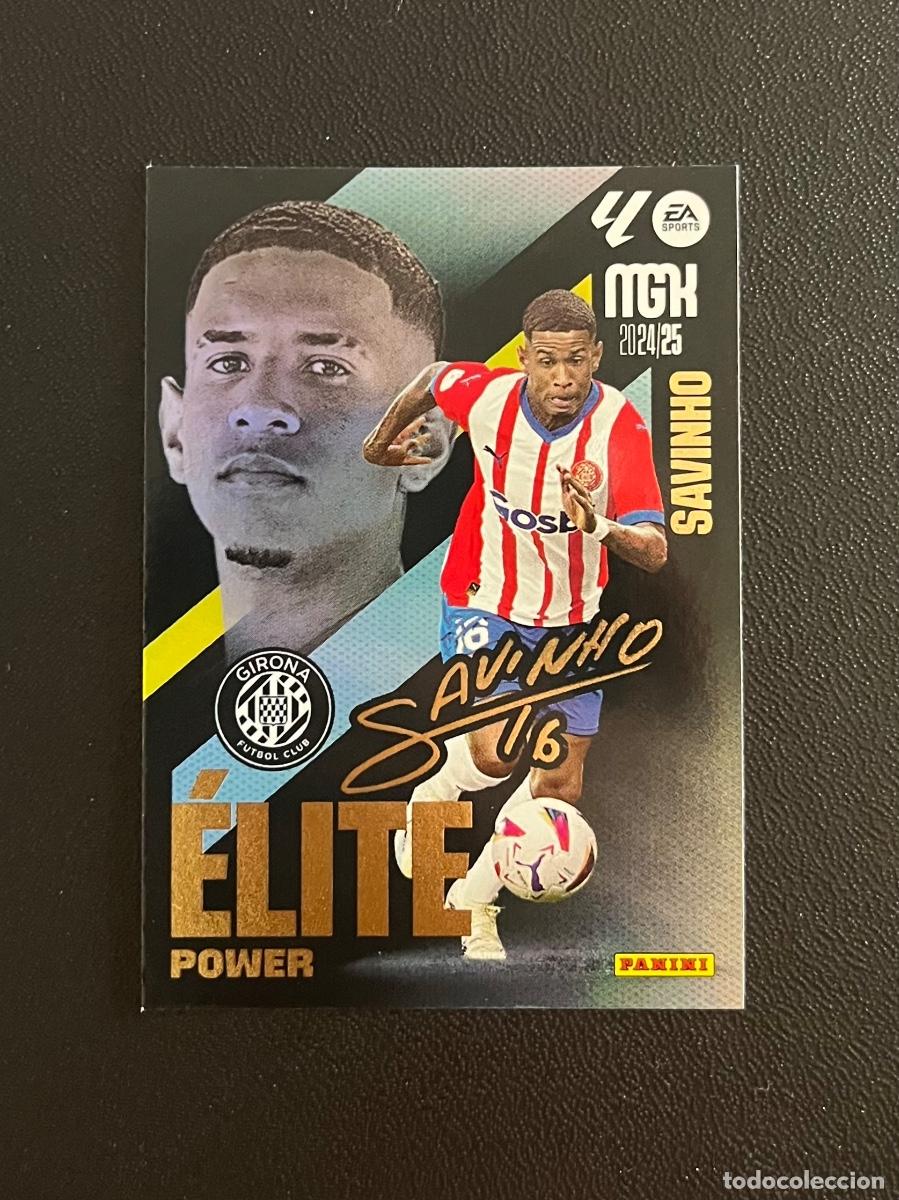 Cromos de f&uacute;tbol: P 16 SAVINHO GIRONA FC &Eacute;LITE POWER MGK MEGACRACKS 24 25 PANINI CROMO LA LIGA EA SPORTS 2024 2025