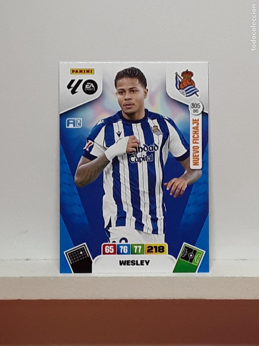 Cromos de f&uacute;tbol: ADRENALYN 2025 2026 25 26 ALBUM PANINI LIGA N 305BIS 305 BIS REAL SOCIEDAD WESLEY