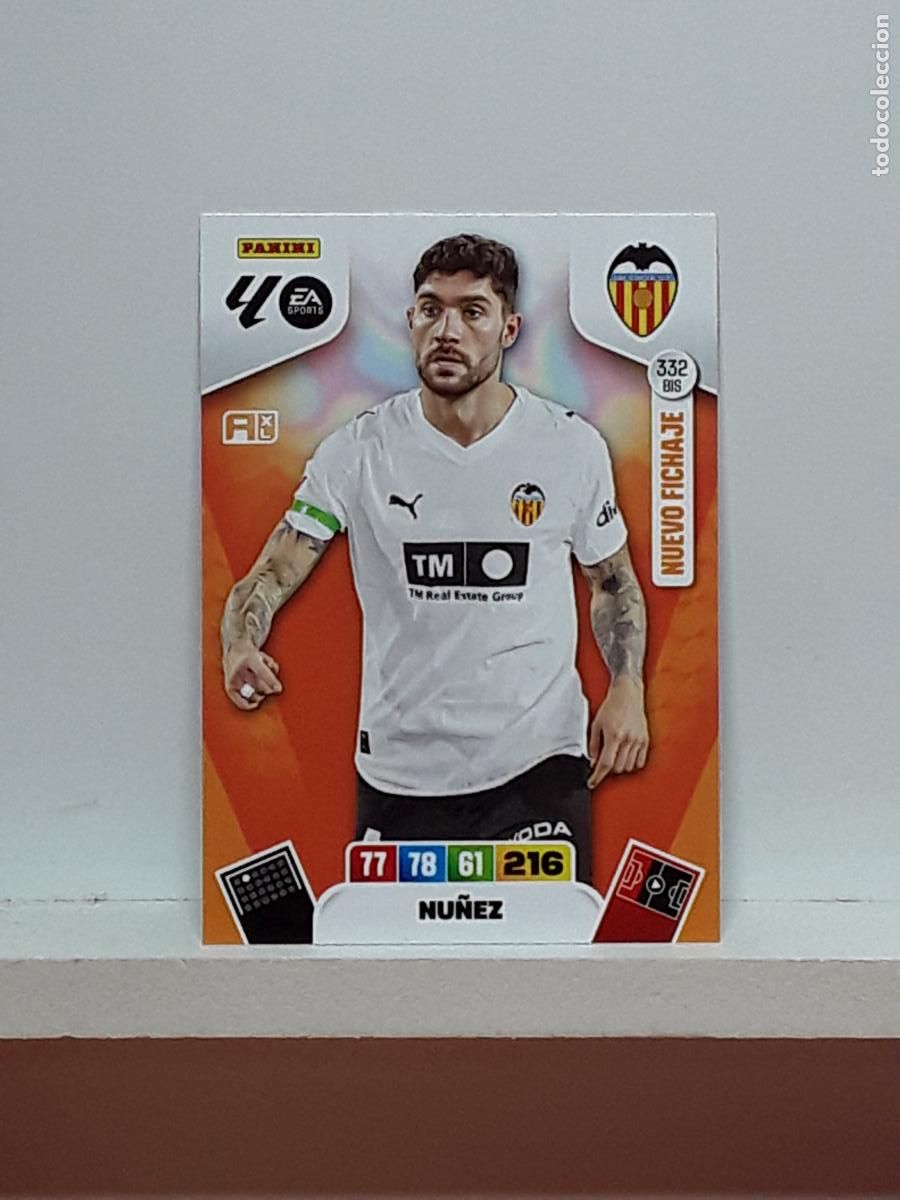 Cromos de f&uacute;tbol: ADRENALYN 2025 2026 25 26 ALBUM PANINI LIGA N 332BIS 332 BIS VALENCIA NU&Ntilde;EZ