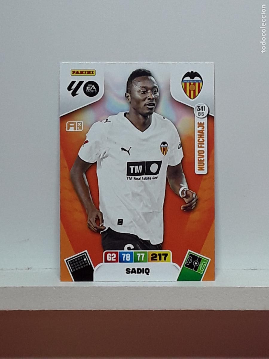 Cromos de f&uacute;tbol: ADRENALYN 2025 2026 25 26 ALBUM PANINI LIGA N 341BIS 341 BIS VALENCIA SADIQ