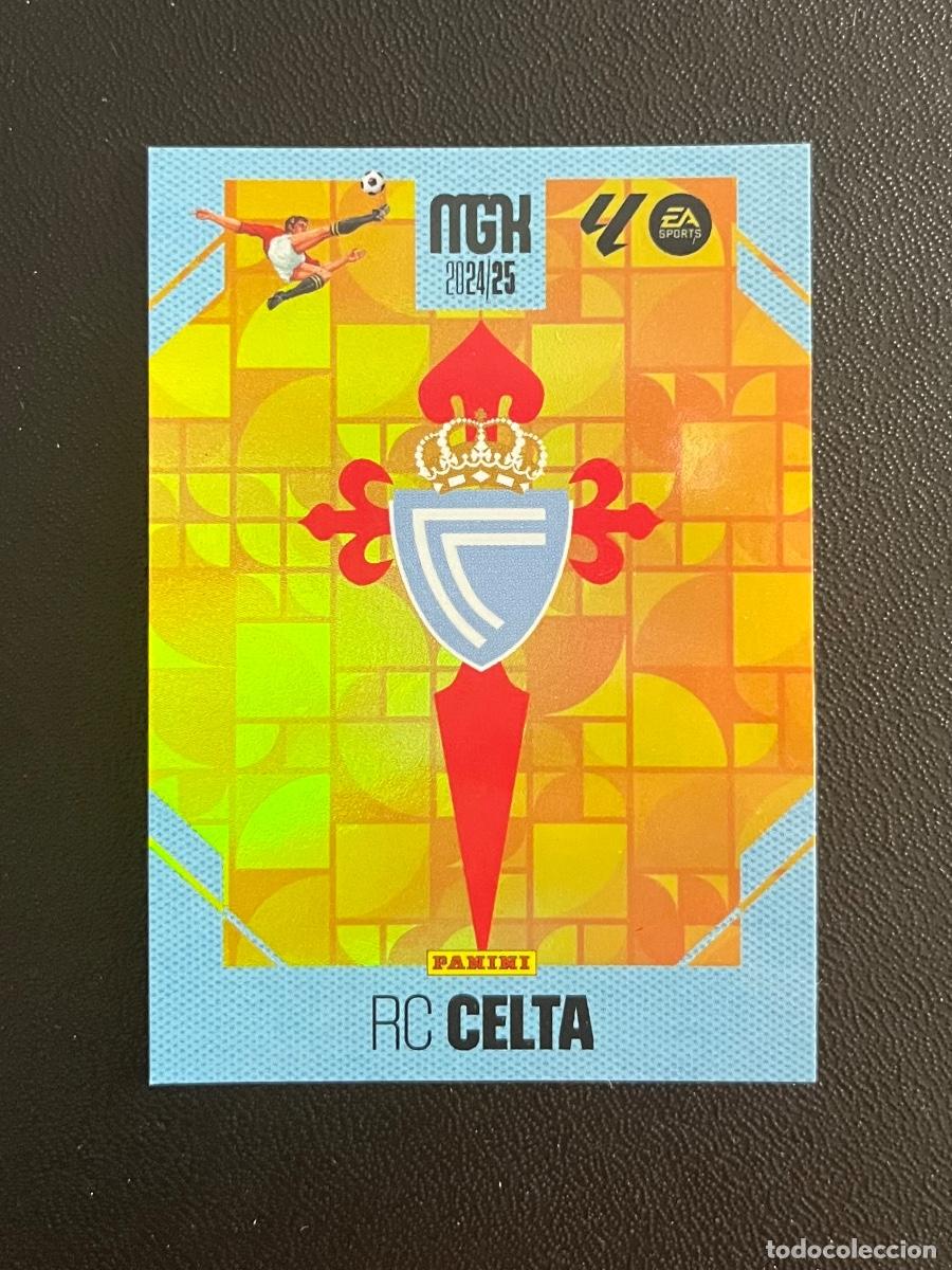 Cromos de f&uacute;tbol: 109 ESCUDO RC CELTA DE VIGO MGK MEGACRACKS 24 25 PANINI CROMO LA LIGA EA SPORTS 2024 2025