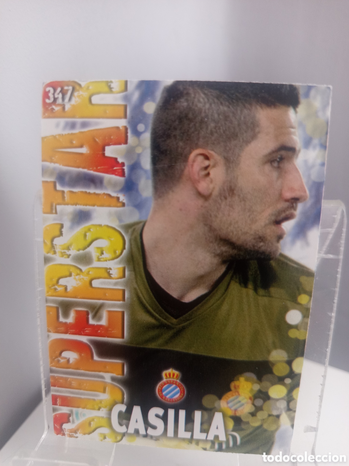 Cromos de f&uacute;tbol: ❇️ CROMO ⚽ CASILLA ESPA&Ntilde;OL 347 SUPERSTAR FICHAS LIGA QUIZ GAME 2014 13 14 2013 2014 MUNDICROMO ❇️