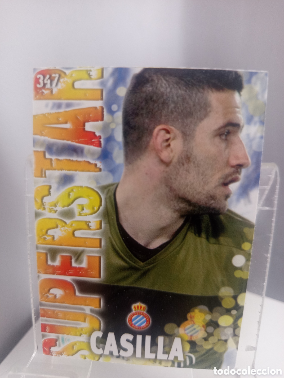 Cromos de f&uacute;tbol: ❇️ CROMO ⚽ CASILLA ESPA&Ntilde;OL 347 SUPERSTAR FICHAS LIGA QUIZ GAME 2014 13 14 2013 2014 MUNDICROMO ❇️