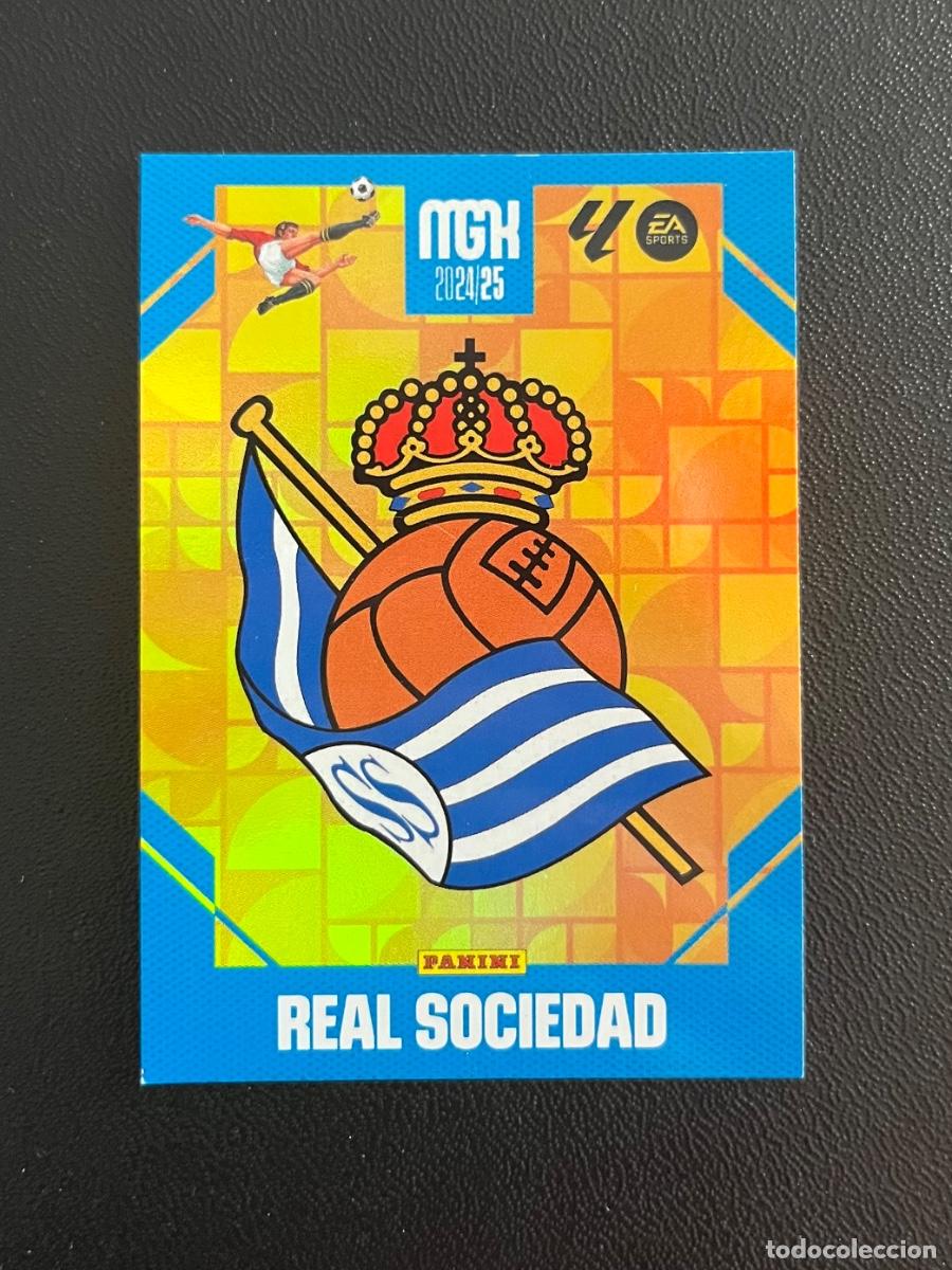 Cromos de f&uacute;tbol: 289 ESCUDO REAL SOCIEDAD MGK MEGACRACKS 24 25 PANINI CROMO LA LIGA EA SPORTS 2024 2025