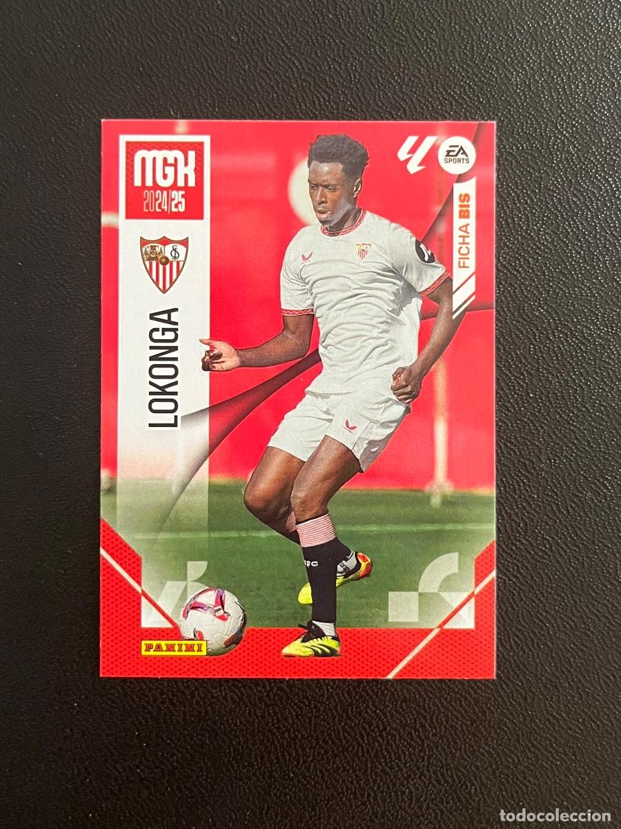 Cromos de f&uacute;tbol: 319 BIS LOKONGA SEVILLA FC MGK MEGACRACKS 24 25 PANINI CROMO LA LIGA EA SPORTS 2024 2025