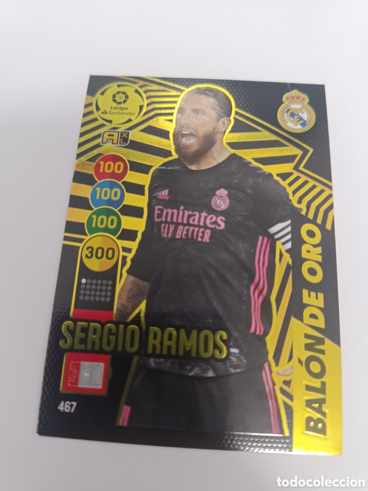 Cromos de f&uacute;tbol: Adrenalyn 20-21 bal&oacute;n de oro Sergio ramos 467