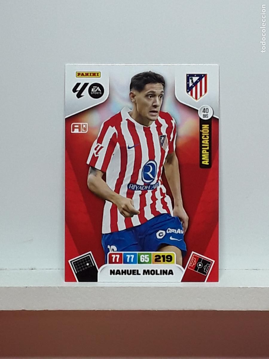 Cromos de f&uacute;tbol: ADRENALYN 2025 2026 25 26 ALBUM PANINI LIGA N 40BIS 40 BIS ATLETICO MADRID LIMITADA NAHUEL MOLINA