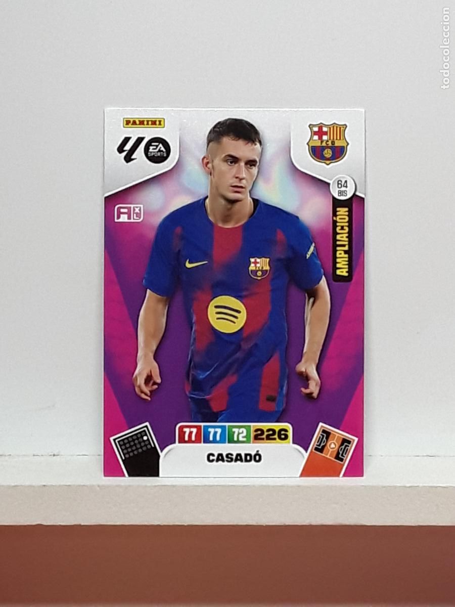 Fu&szlig;ball-Sticker: ADRENALYN 2025 2026 25 26 ALBUM PANINI LIGA N 64BIS 64 BIS BARCELONA LIMITADA CASADO
