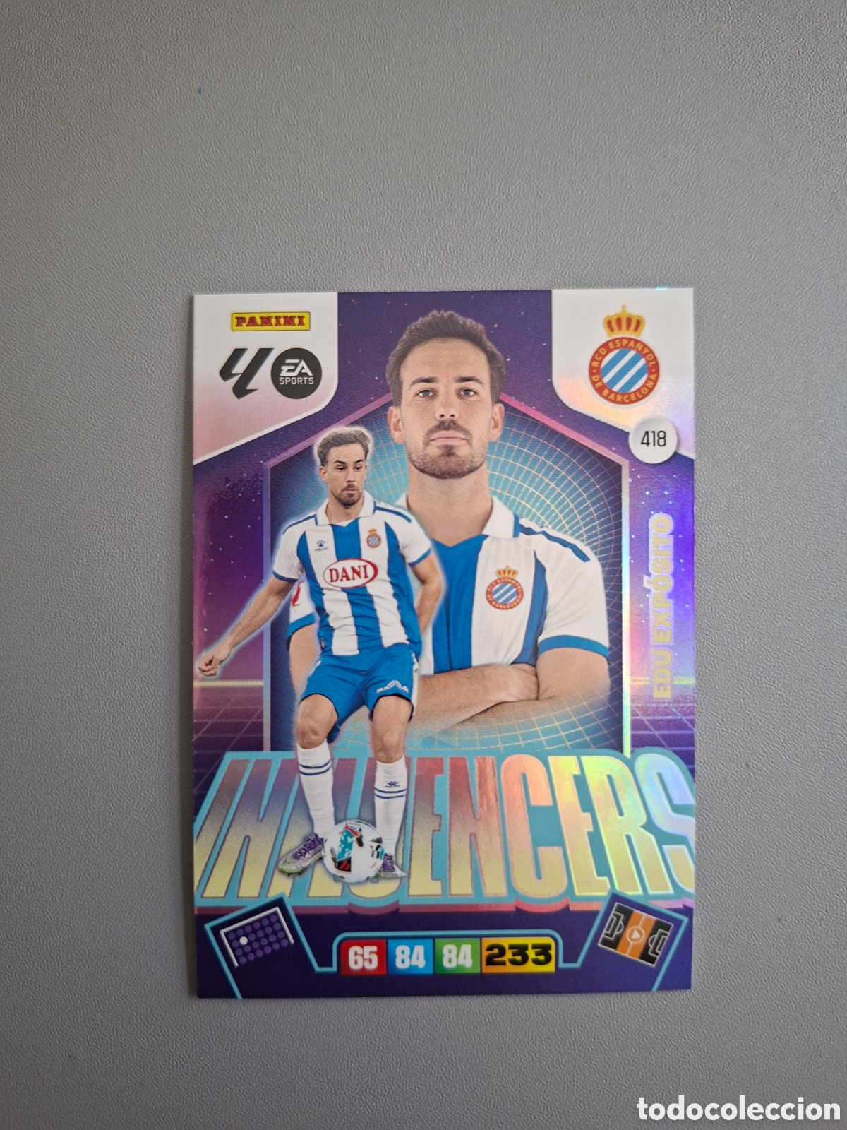Cromos de f&uacute;tbol: Edu Exposito Influencers 418 Espanyol - Adrenalyn 2025 2026 25 26