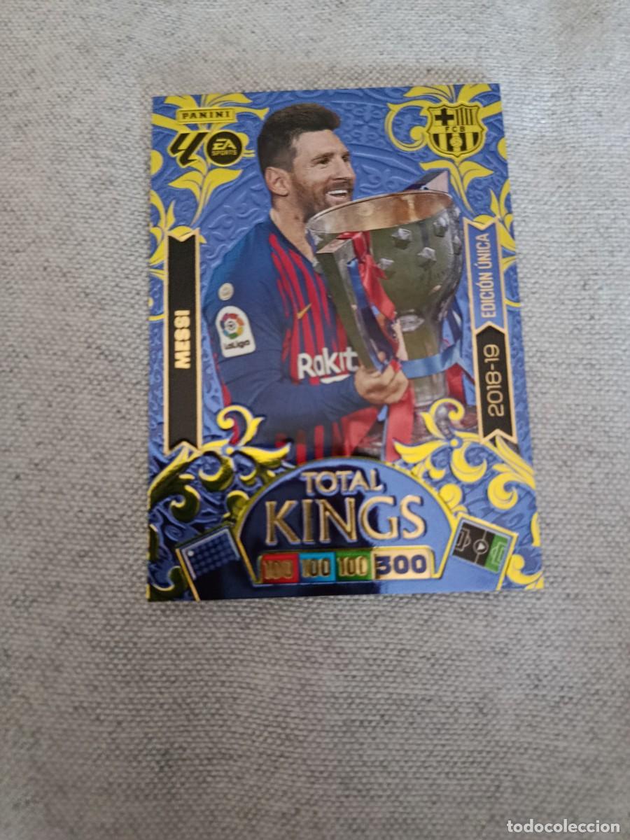 Cromos de f&uacute;tbol: Adrenalyn 25/26. Messi. Barcelona. Total Kings. 2018/19.