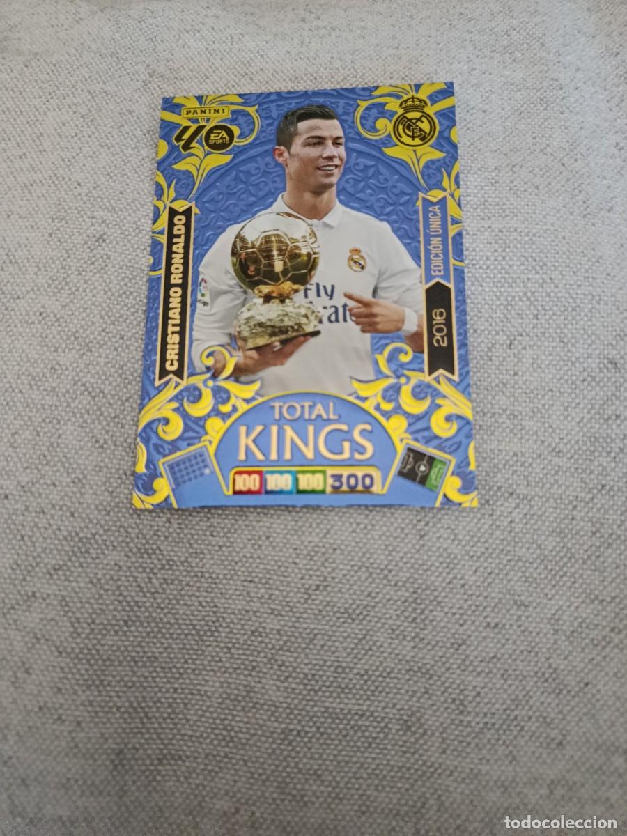 Cromos de f&uacute;tbol: Adrenalyn 25/26. Cristiano Ronaldo. Real Madrid. Total kings. 2016.
