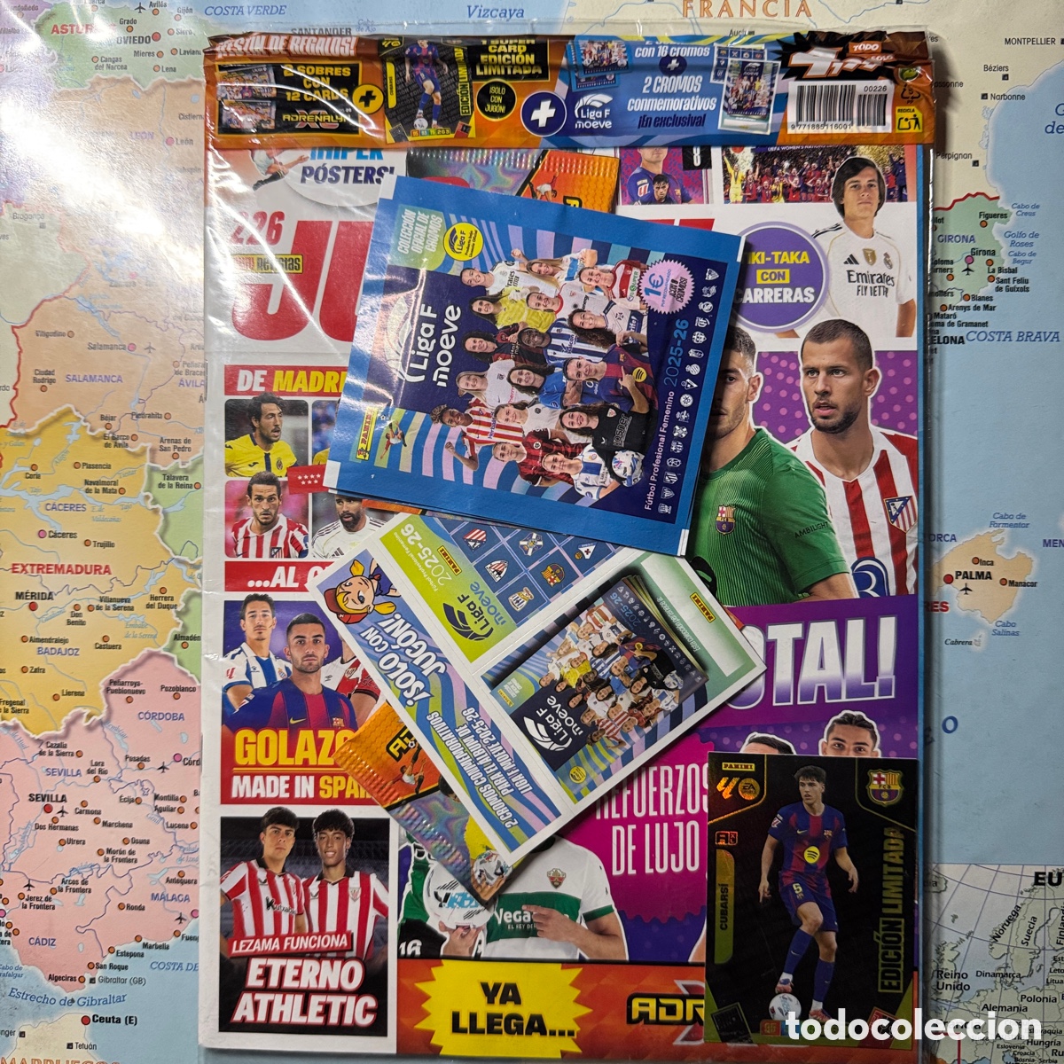 Cromos de f&uacute;tbol: Revista jug&oacute;n n&uacute;mero 226 Cubarsi edici&oacute;n limitadas Adrenalyn 25-26