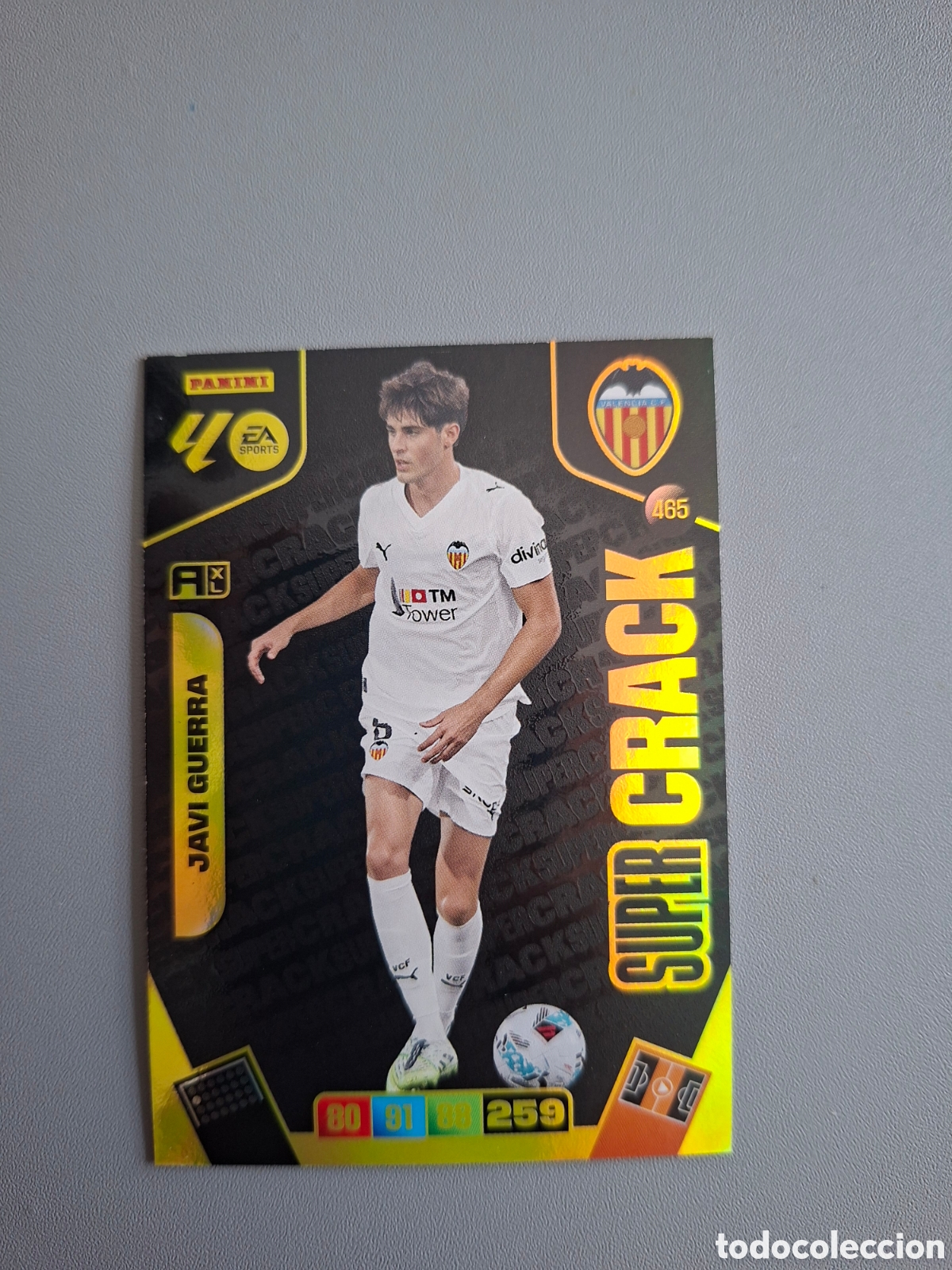 Cromos de f&uacute;tbol: Javi Guerra Super Crack 465 Valencia - Adrenalyn 2025 2026 25 26