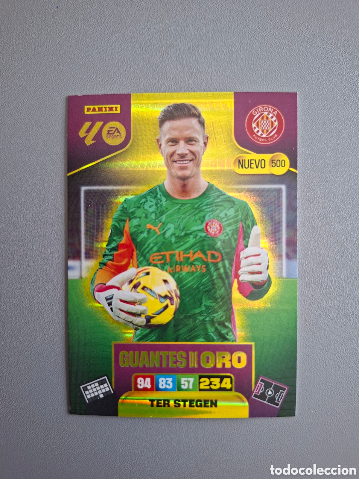 Cromos de f&uacute;tbol: Ter Stegen Nuevo Guantes de Oro 500 Girona - Adrenalyn 2025 2026 25 26