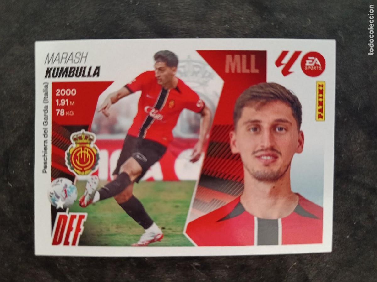 Cromos de f&uacute;tbol: LIGA ESTE 2025-26. #7 BIS. KUMBULLA &rdquo;COLOCA&rdquo;. RCD. MALLORCA
