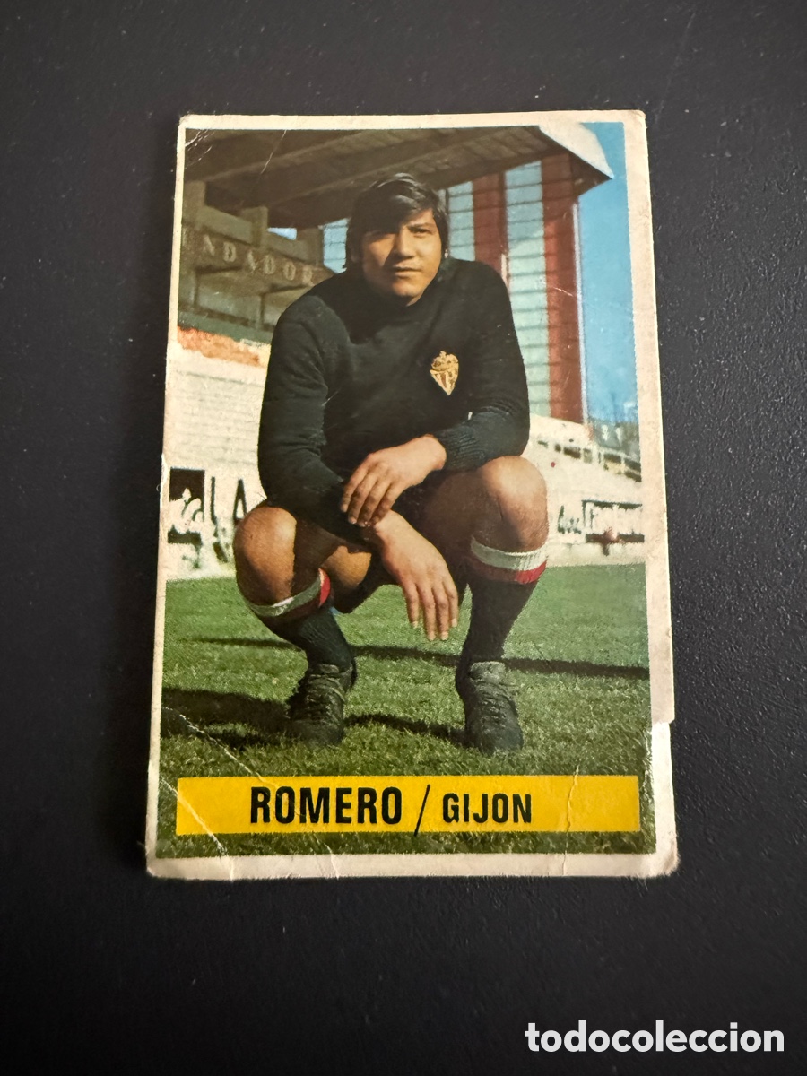 Cromos de f&uacute;tbol: ESTE 74-75. ROMERO. GIJ&Oacute;N. BAJA. NUNCA PEGADO