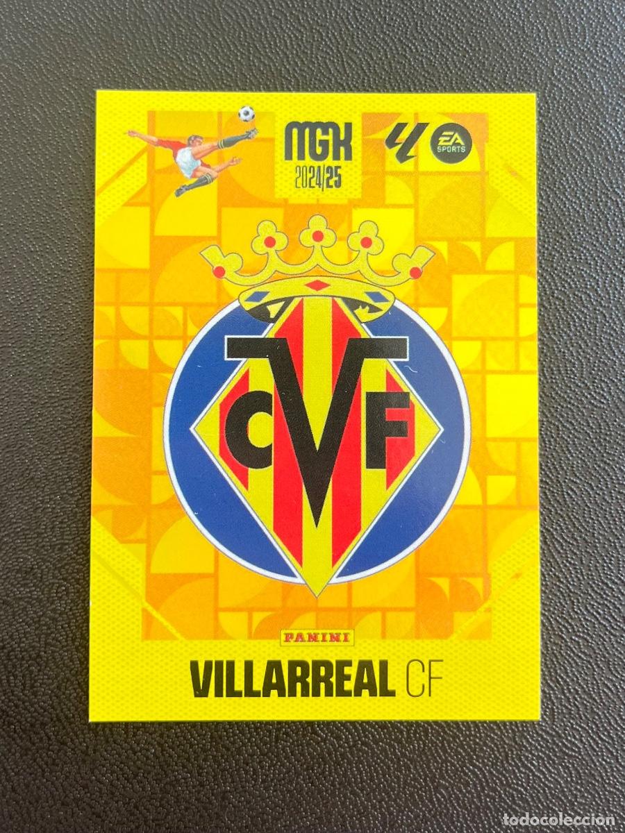 Cromos de f&uacute;tbol: 361 ESCUDO VILLARREAL CF MGK MEGACRACKS 24 25 PANINI CROMO LA LIGA EA SPORTS 2024 2025