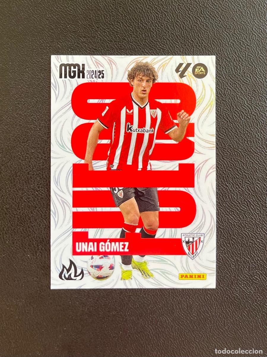 Cromos de f&uacute;tbol: 387 UNAI G&Oacute;MEZ FUEGO ATHLETIC CLUB BILBAO MGK MEGACRACKS 24 25 PANINI CROMO LA LIGA 2024 2025