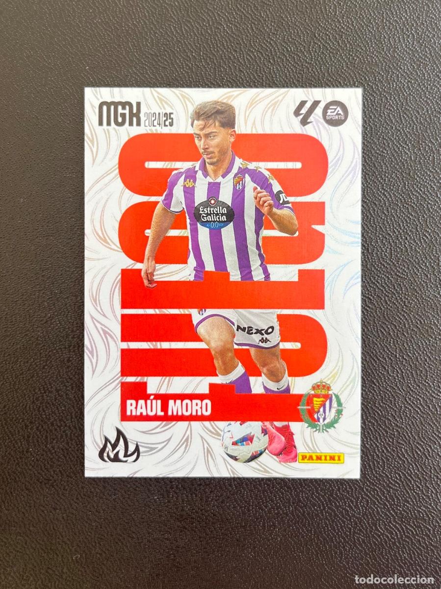 Cromos de f&uacute;tbol: 501 RA&Uacute;L MORO FUEGO REAL VALLADOLID MGK MEGACRACKS 24 25 PANINI CROMO LA LIGA EA SPORTS 2024 2025