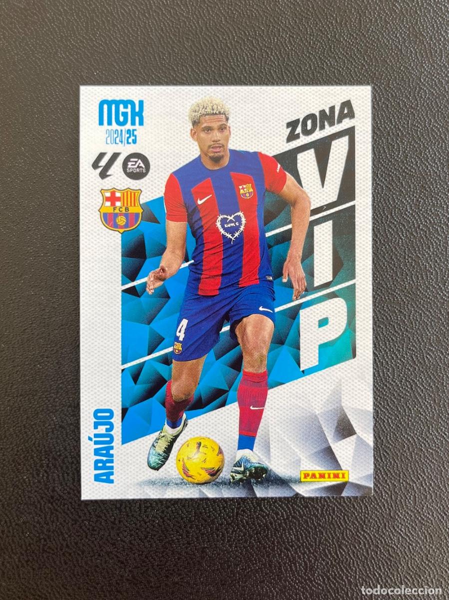 Cromos de f&uacute;tbol: 388 ARA&Uacute;JO ZONA VIP FC BARCELONA BAR&Ccedil;A MGK MEGACRACKS 24 25 PANINI CROMO LA LIGA EA SPORTS 2024 2025