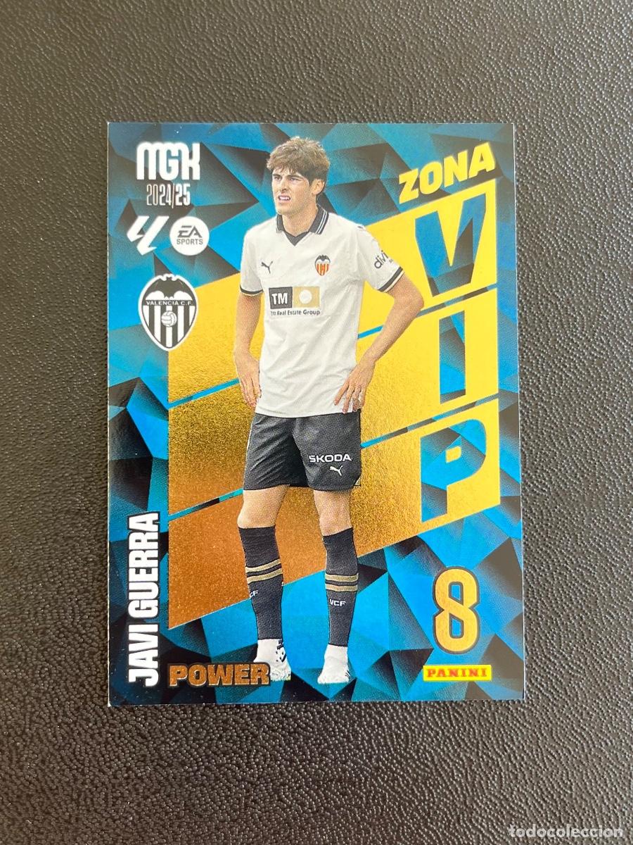 Cromos de f&uacute;tbol: P 395 JAVI GUERRA ZONA VIP POWER VALENCIA CF MGK MEGACRACKS 24 25 PANINI CROMO LA LIGA 2024 2025