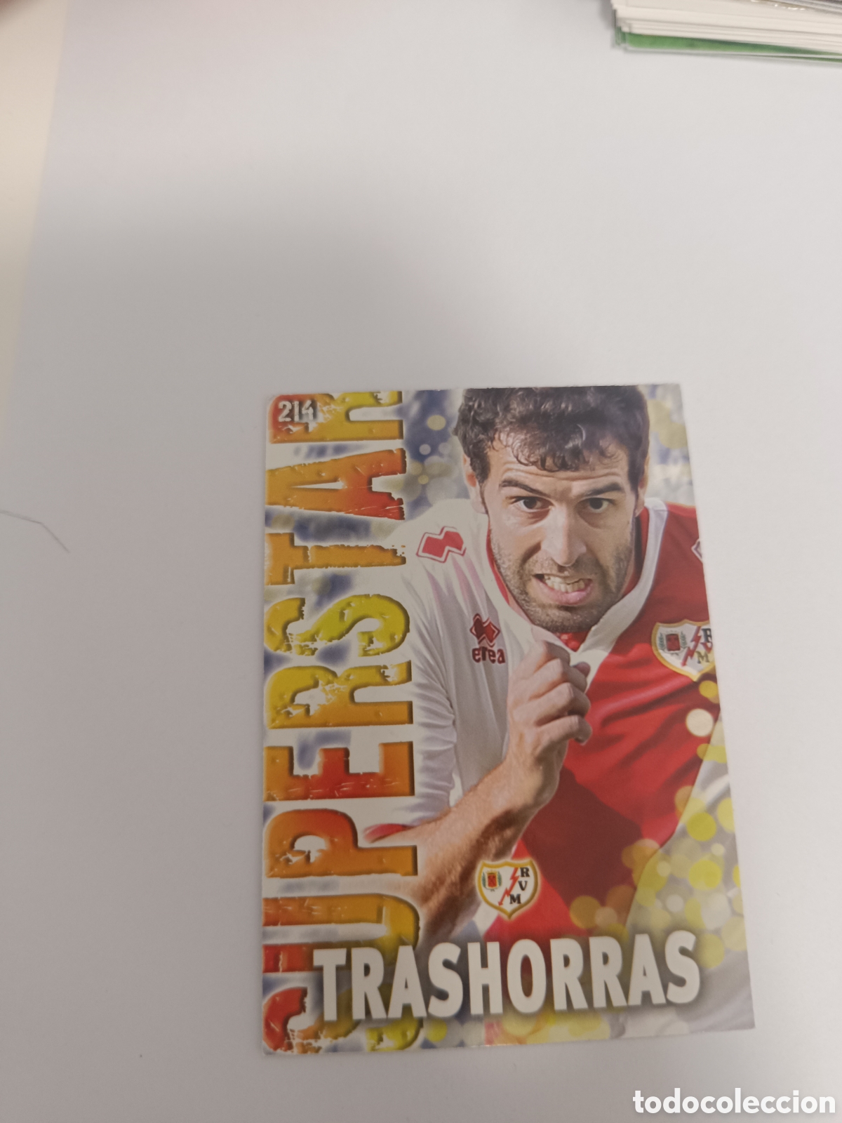 Cromos de f&uacute;tbol: Mundi cromo fichas quiz liga 2014 214 trashorras rayo vallecano