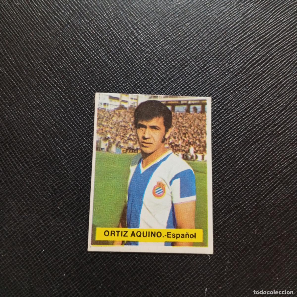 Cromos de f&uacute;tbol: ORTIZ AQUINO ESPA&Ntilde;OL FINI 1975 1976 CROMO FUTBOL LIGA 75 76 - DESPEGADO - A124 PG118