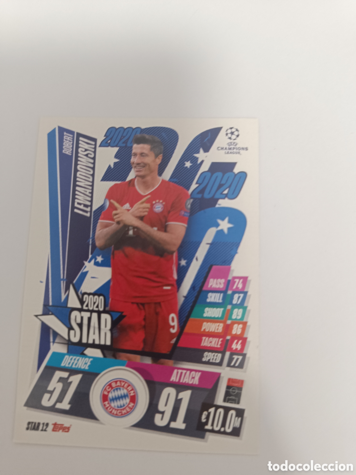 Cromos de f&uacute;tbol: Match attax topps champions lewandowski Bayern munich