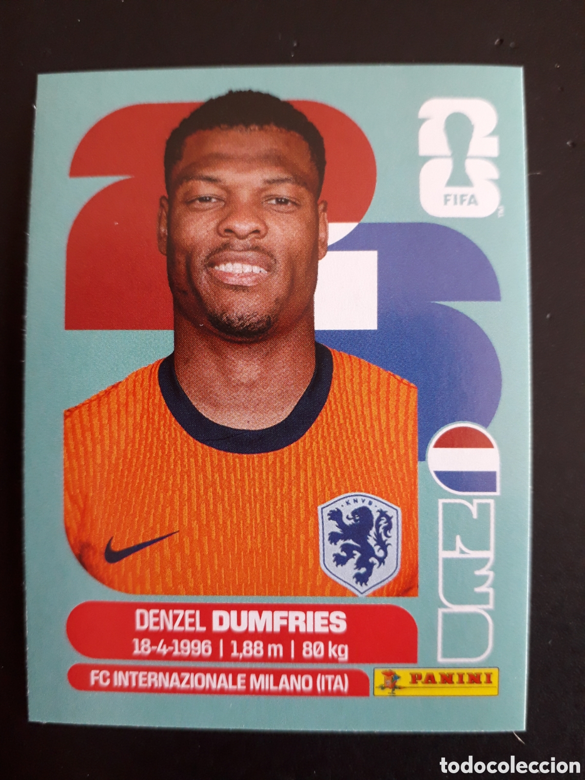 Figurine di Calcio: DUMFRIES HOLANDA/PA&Iacute;SES BAJOS NED 6 MUNDIAL F&Uacute;TBOL 2026 FIFA WORLD CUP PANINI PEDIDO M&Iacute;NIMO 3&euro;