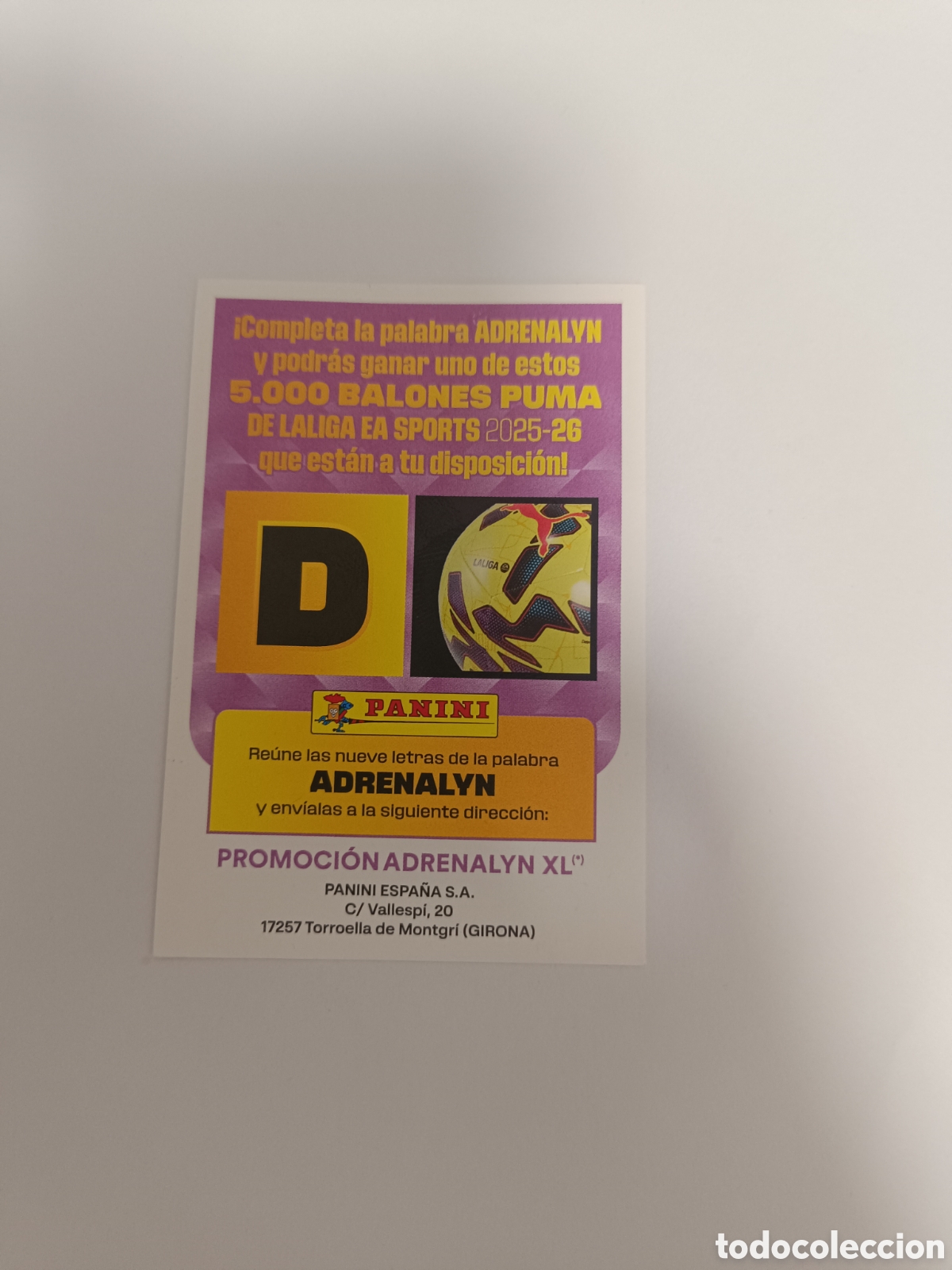 Cromos de f&uacute;tbol: Adrenalyn 25 26 letra d