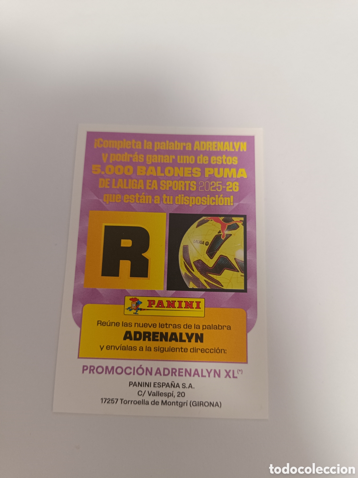 Cromos de f&uacute;tbol: Adrenalyn 25 26 letra r