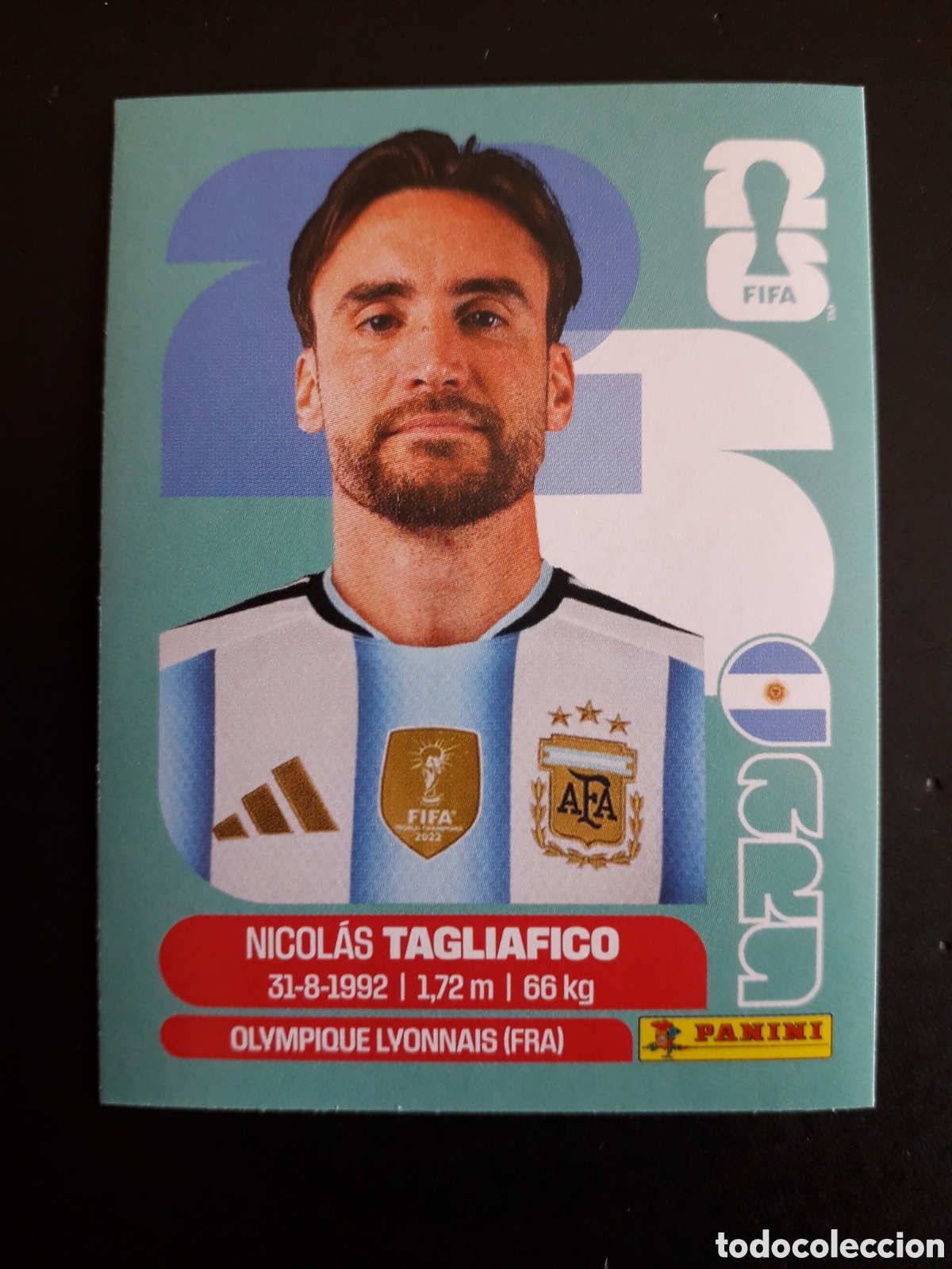 Cromos de f&uacute;tbol: TAGLIAFICO ARGENTINA ARG 6 MUNDIAL F&Uacute;TBOL 2026 FIFA WORLD CUP PANINI SIN PEGAR PEDIDO M&Iacute;NIMO 3&euro;