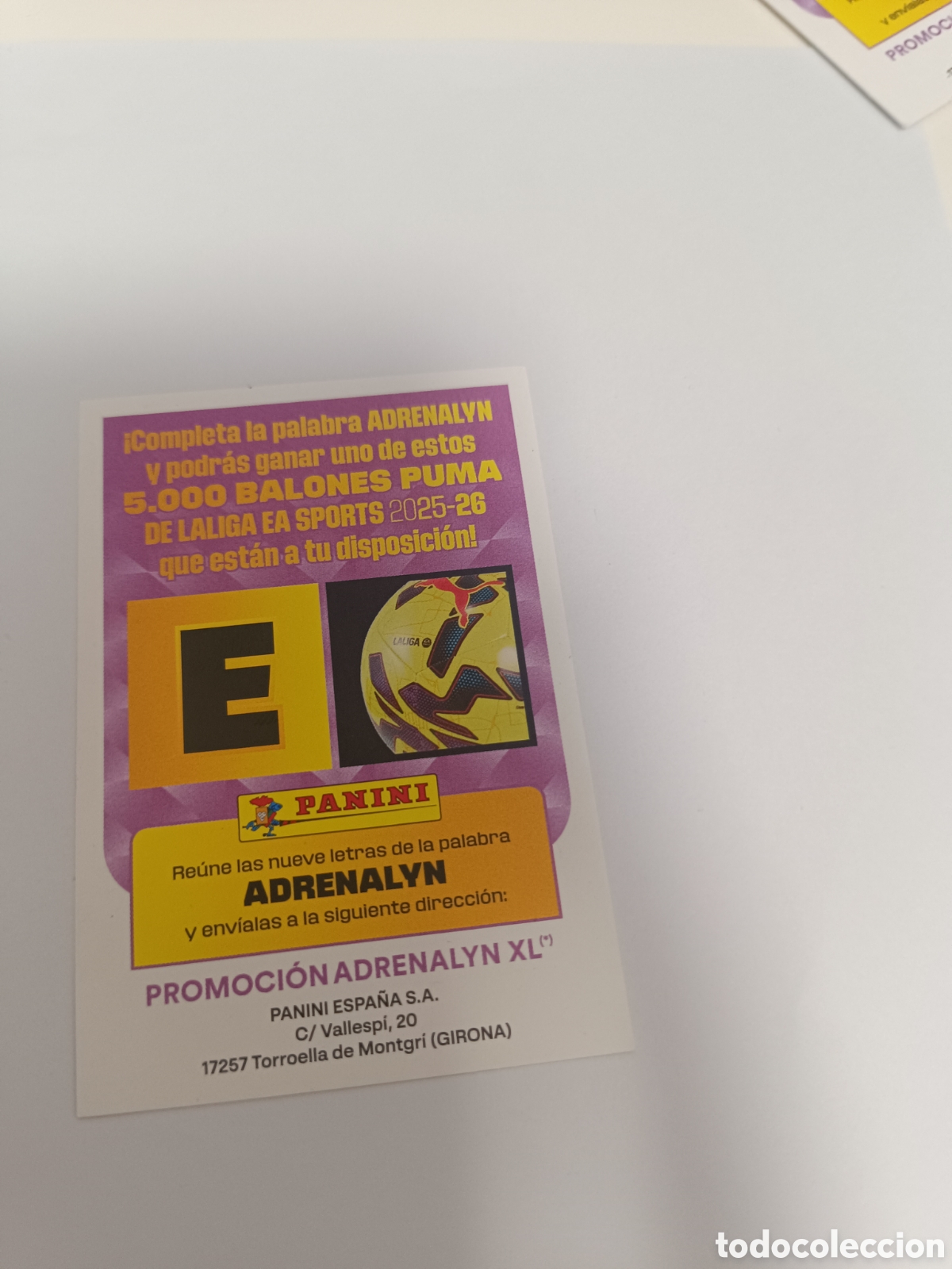 Cromos de f&uacute;tbol: Adrenalyn 25 26 letra e