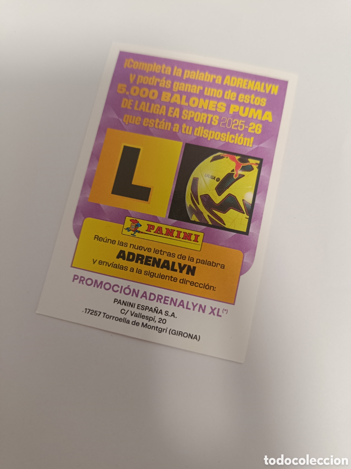 Cromos de f&uacute;tbol: Adrenalyn 25 26 letra letra l