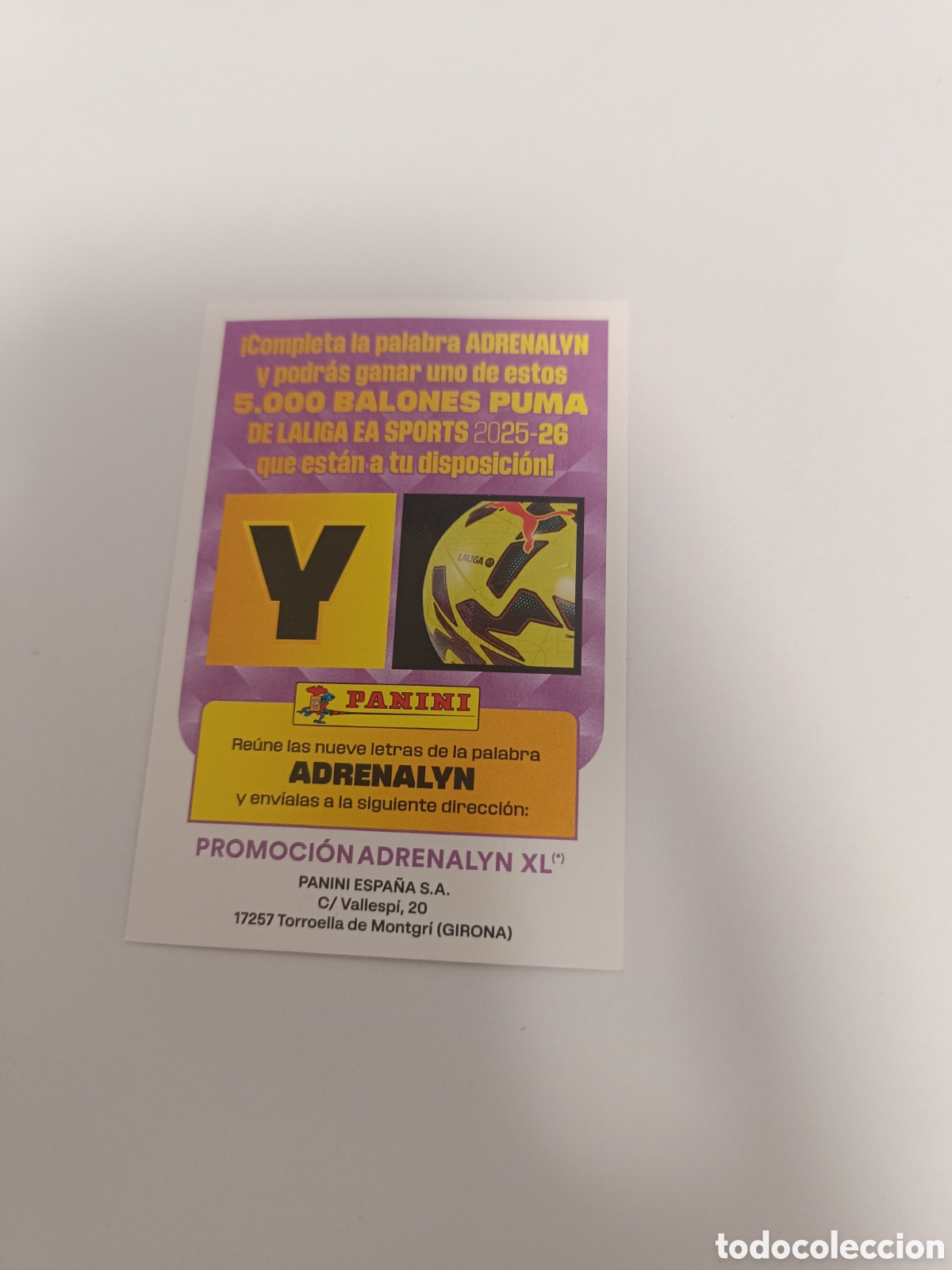 Cromos de f&uacute;tbol: Adrenalyn 25 26 letra y