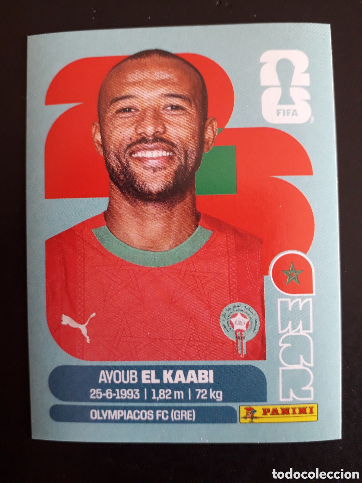 Cartes &agrave; collectionner de Football: EL KAABI MARRUECOS MAR 20 MUNDIAL F&Uacute;TBOL 2026 FIFA WORLD CUP PANINI SIN PEGAR PEDIDO M&Iacute;NIMO 3&euro;