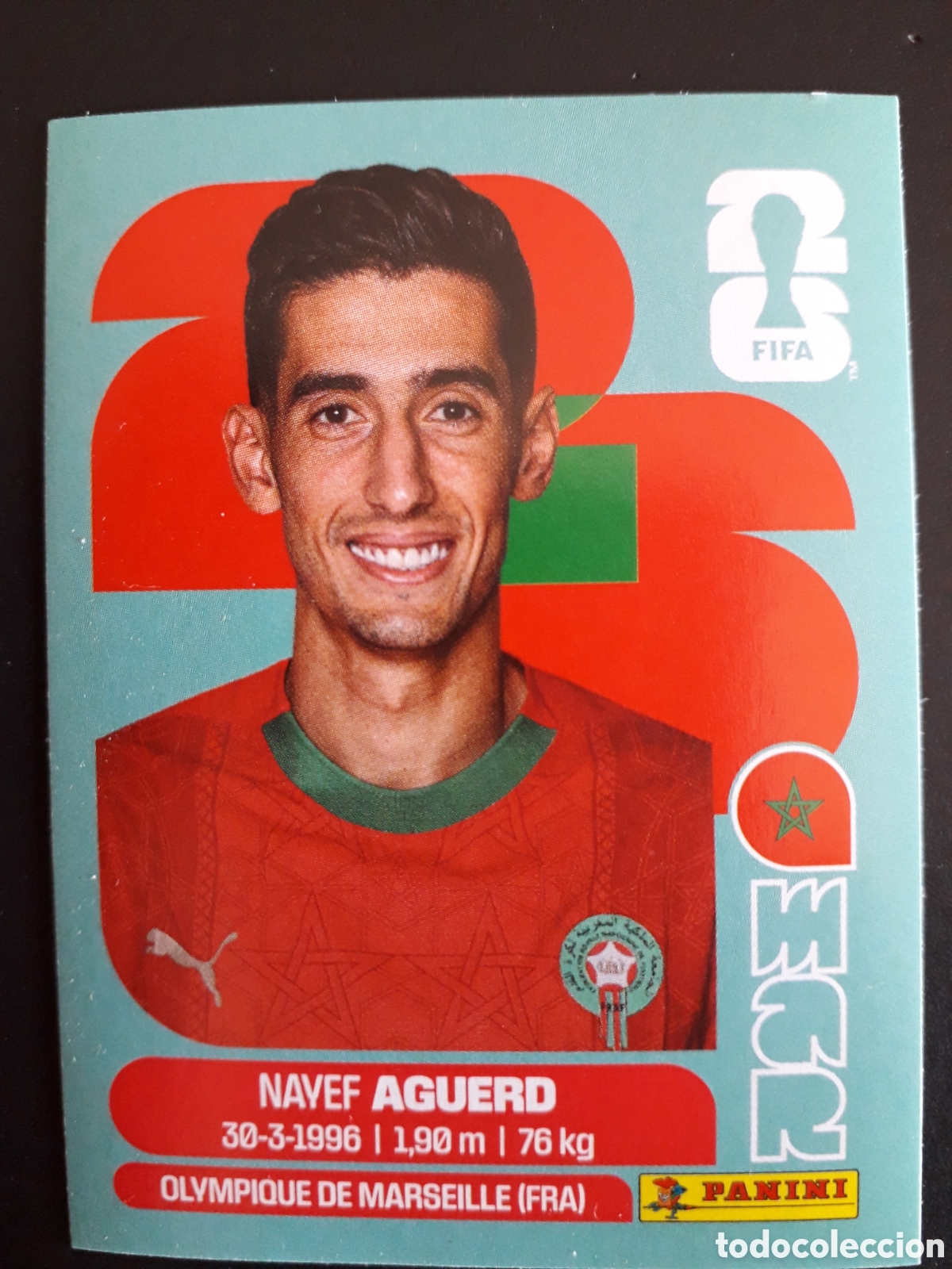 Cartes &agrave; collectionner de Football: AGUERD MARRUECOS MAR 6 MUNDIAL F&Uacute;TBOL 2026 FIFA WORLD CUP PANINI SIN PEGAR PEDIDO M&Iacute;NIMO 3&euro;.
